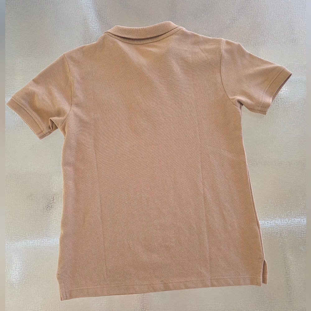 Calvin Klein Jeans Camel Polo Shirt Tan Neutral Minimalist Classic Cotton Top - Picture 5 of 7